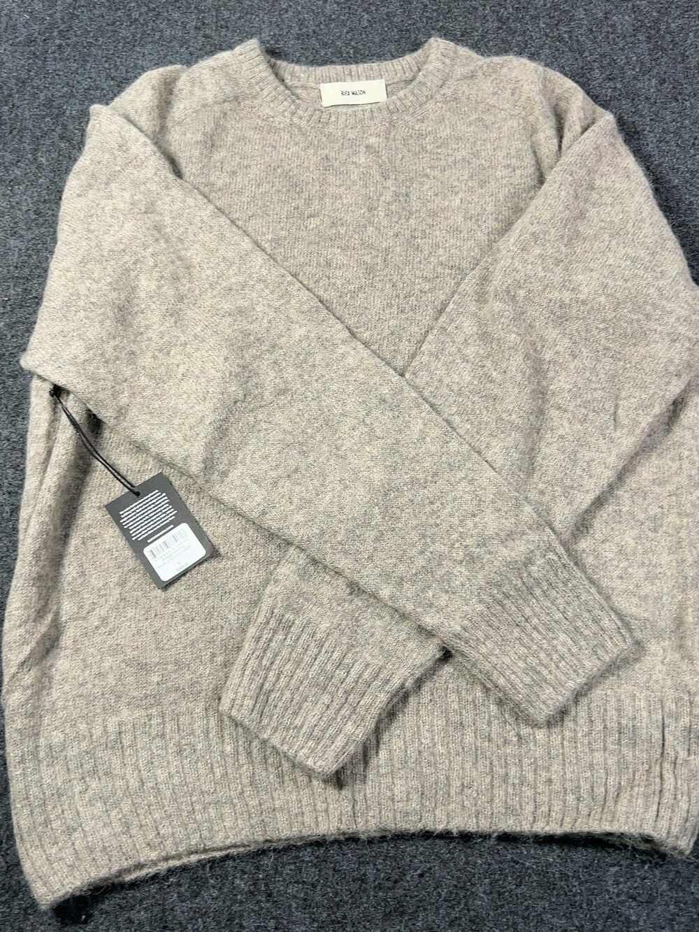 Buck Mason Shaggy Alpaca Saddle Crew Sweater Mens Sz Large NWI Msrp268 [NC1]